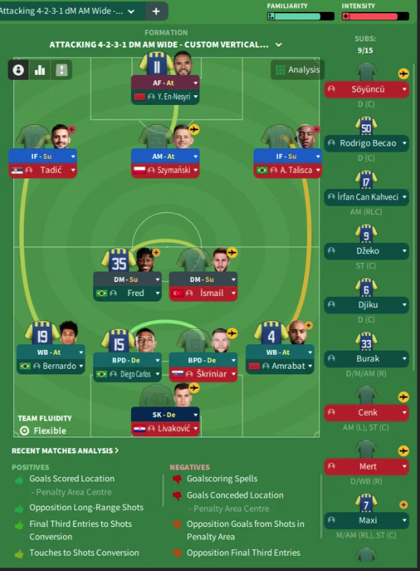 4-2-3-1 Wide tactic screenshot