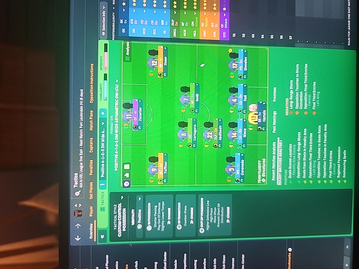 4-1-2-3 DM Wide Asymmetric tactic screenshot