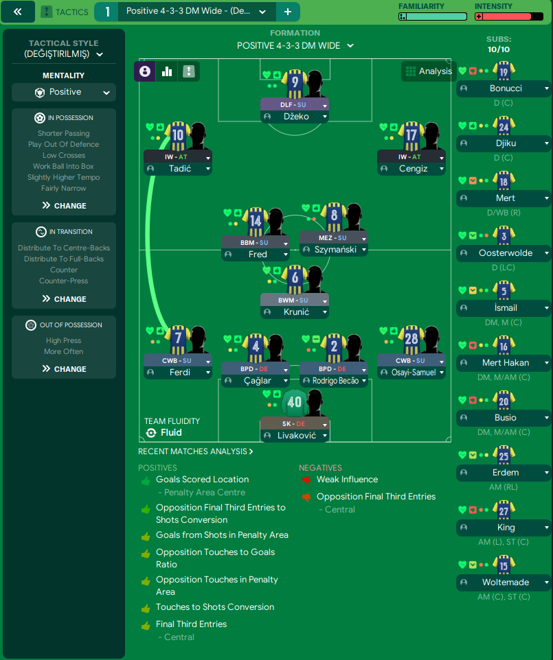 4-3-3 DM Wide tactic screenshot