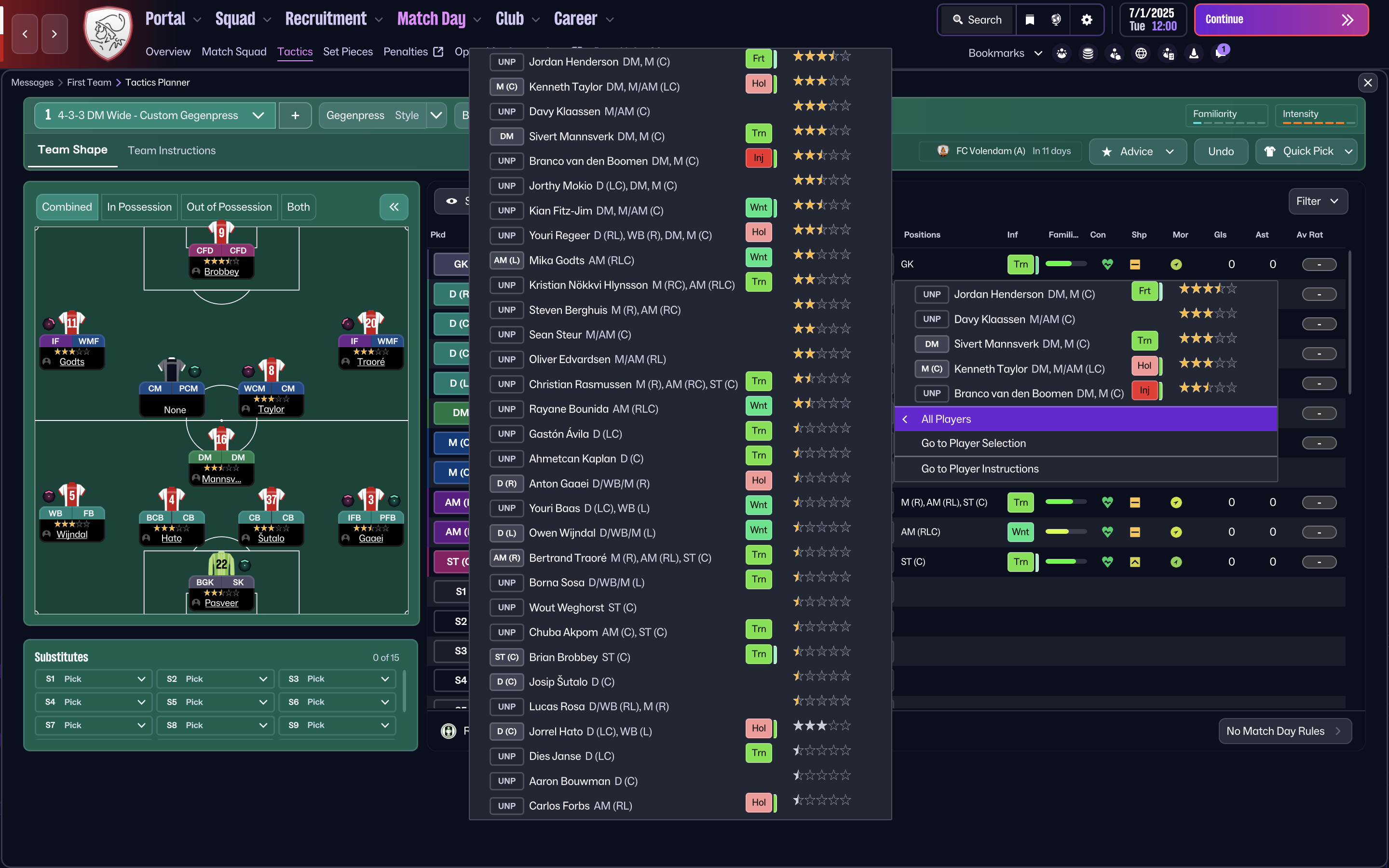 4-3-3 DM Wide tactic