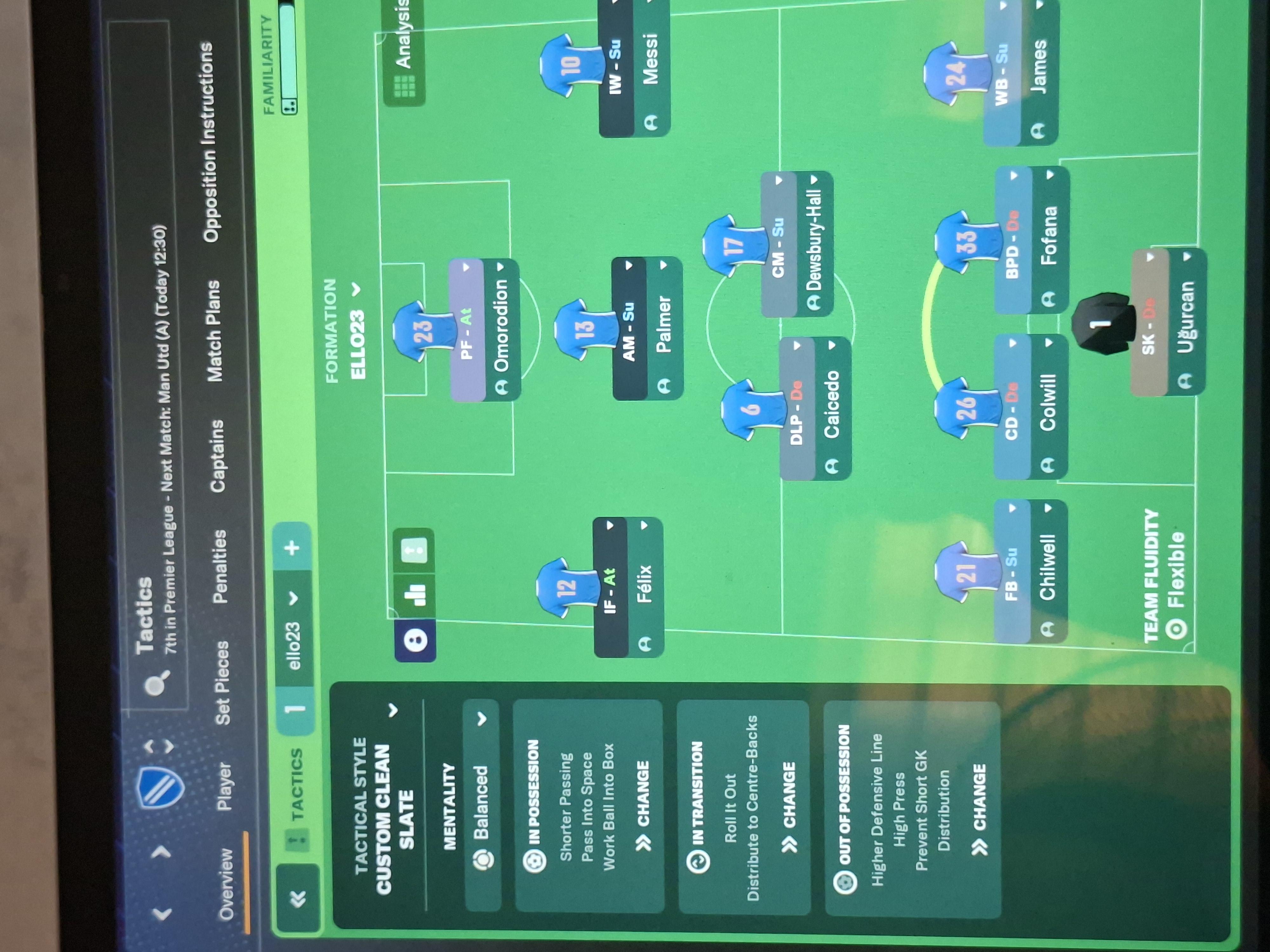 4-2-3-1 Wide tactic screenshot