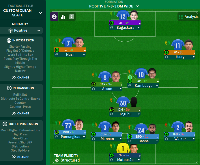 4-3-3 DM Wide tactic screenshot